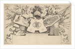 Trophy with Monogram Containing the Letters of LEONARDOS, 1651 by Claude Mellan
