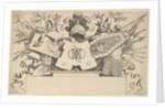 Trophy with Monogram Containing the Letters of LEONARDOS, 1651 by Claude Mellan