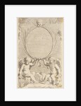 Two Angels Seated on Clouds by Claude Mellan