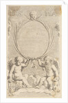 Two Angels Seated on Clouds by Claude Mellan