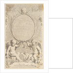 Two Angels Seated on Clouds by Claude Mellan