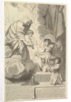 Anne of Austria with the Young Louis XIV and Monsieur before the Virgin and Chil by Claude Mellan