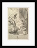 Anne of Austria with the Young Louis XIV and Monsieur before the Virgin and Chil by Claude Mellan