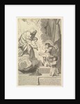 Anne of Austria with the Young Louis XIV and Monsieur before the Virgin and Chil by Claude Mellan