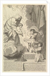 Anne of Austria with the Young Louis XIV and Monsieur before the Virgin and Chil by Claude Mellan