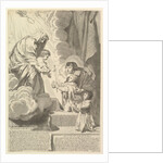 Anne of Austria with the Young Louis XIV and Monsieur before the Virgin and Chil by Claude Mellan