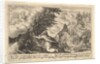 Noah kneeling before God at left, the construction of the ark underway beyond, from a seri…, 1612 by Crispijn de Passe I