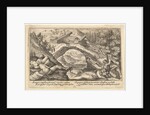Aftermath of the Flood: human bodies strewn on dry land in the foreground, Noah's ark moor…, 1612 by Crispijn de Passe I