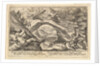 Aftermath of the Flood: human bodies strewn on dry land in the foreground, Noah's ark moor…, 1612 by Crispijn de Passe I