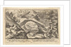 Aftermath of the Flood: human bodies strewn on dry land in the foreground, Noah's ark moor…, 1612 by Crispijn de Passe I