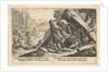 Drunkenness of Noah: Shem and Japheth cover the naked body of Noah, who lies in a tent, a …, 1612 by Crispijn de Passe I