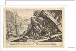 Drunkenness of Noah: Shem and Japheth cover the naked body of Noah, who lies in a tent, a …, 1612 by Crispijn de Passe I