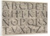 Roman Majuscule Alphabet, ca. 1520 by Daniel Hopfer