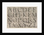Roman Majuscule Alphabet, ca. 1520 by Daniel Hopfer