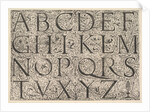 Roman Majuscule Alphabet, ca. 1520 by Daniel Hopfer
