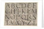 Roman Majuscule Alphabet, ca. 1520 by Daniel Hopfer