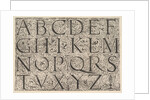 Roman Majuscule Alphabet, ca. 1520 by Daniel Hopfer