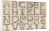 Ornamented Roman Majuscule Alphabet, ca. 1520 by Daniel Hopfer