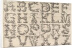 Ornamented Roman Majuscule Alphabet, ca. 1520 by Daniel Hopfer