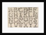 Ornamented Roman Majuscule Alphabet, ca. 1520 by Daniel Hopfer