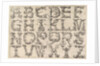 Ornamented Roman Majuscule Alphabet, ca. 1520 by Daniel Hopfer
