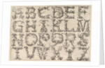 Ornamented Roman Majuscule Alphabet, ca. 1520 by Daniel Hopfer