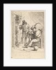 Two male peasants holding pipes before a fireplace, one seated with the pipe held…, After 1625-90 by Unknown