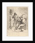 Two male peasants holding pipes before a fireplace, one seated with the pipe held…, After 1625-90 by Unknown