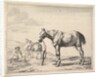 Horse Bound to a Post, turned left by Dirck Stoop