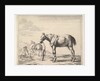 Horse Bound to a Post, turned left by Dirck Stoop