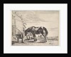 Horse Bound to a Feeding Trough by Dirck Stoop