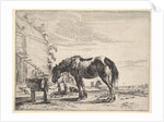 Horse Bound to a Feeding Trough by Dirck Stoop