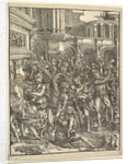 The Massacre of the Innocents with group of male figures attacking women and …, 1517 by Domenico Campagnola