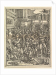 The Massacre of the Innocents with group of male figures attacking women and …, 1517 by Domenico Campagnola