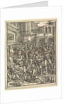 The Massacre of the Innocents with group of male figures attacking women and …, 1517 by Domenico Campagnola