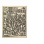 The Massacre of the Innocents with group of male figures attacking women and …, 1517 by Domenico Campagnola