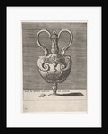 Antique Lidded Vase with Two Handles emerging from the Heads of Hybrid Female Sph…, 1543 or after by Enea Vico