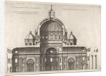 Speculum Romanae Magnificentiae: Longitudinal Section Showing the Interior of Sai…, 1551, 1558-61 by Etienne Duperac