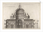 Speculum Romanae Magnificentiae: Longitudinal Section Showing the Interior of Sai…, 1551, 1558-61 by Etienne Duperac