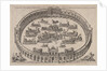 Naval engagement set inside a Roman arena, with the river Tiber and nymphs at lower lef…, 1577-85 by Etienne Duperac
