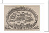 Naval engagement set inside a Roman arena, with the river Tiber and nymphs at lower lef…, 1577-85 by Etienne Duperac