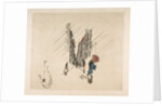 Decoration for a Plate: Rain, 1870 by Felix Bracquemond