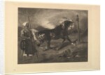 Cheval arabe au piquet, d'après Delacroix, 1857 by Felix Bracquemond
