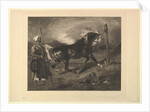 Cheval arabe au piquet, d'après Delacroix, 1857 by Felix Bracquemond