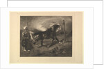 Cheval arabe au piquet, d'après Delacroix, 1857 by Felix Bracquemond