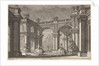 Two ladies and two gentlemen dancing within an ornate architectural setting, a fountain at…, 1765 by Francesco Galli Bibiena