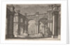 Two ladies and two gentlemen dancing within an ornate architectural setting, a fountain at…, 1765 by Francesco Galli Bibiena