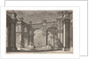 Two ladies and two gentlemen dancing within an ornate architectural setting, a fountain at…, 1765 by Francesco Galli Bibiena