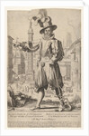 Giovanni Alto standing on the Quirinal Hill in Rome, with hi…, 1613 by Francesco Villamena