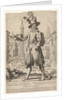 Giovanni Alto standing on the Quirinal Hill in Rome, with hi…, 1613 by Francesco Villamena